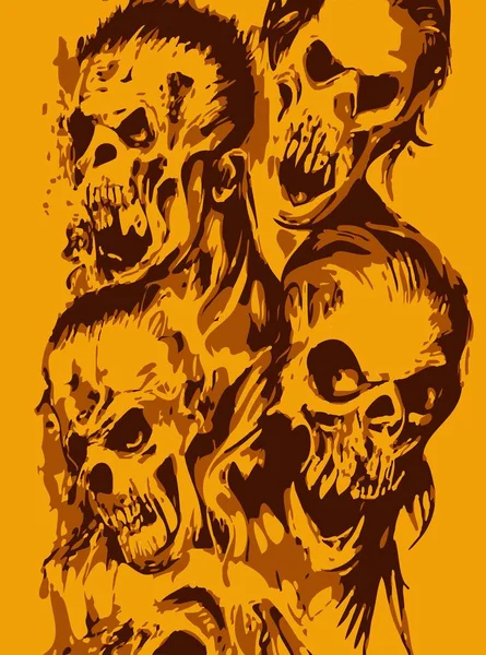 Konst Färg Zombie Tecknad Film — Stockfoto