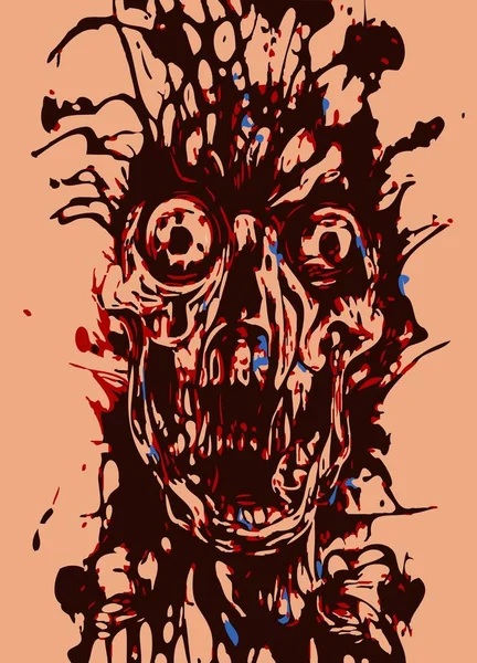 僵尸怪物的艺术色彩 — 图库照片