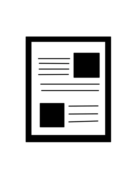 Ikon Dokumen Ilustrasi Sederhana Dari Ikon Kontrak Untuk Web — Stok Foto
