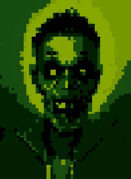 Пиксельное Искусство Зомби Монстра — стоковое фото