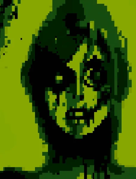 Pixel Art Zombie Monster — Φωτογραφία Αρχείου