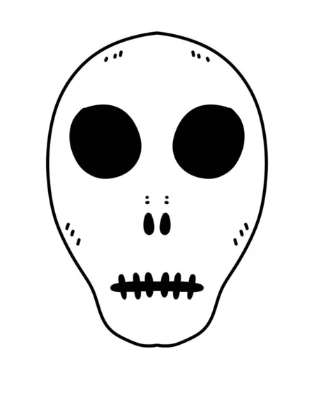 Crâne Avec Une Icône Masque Illustration Design — Photo