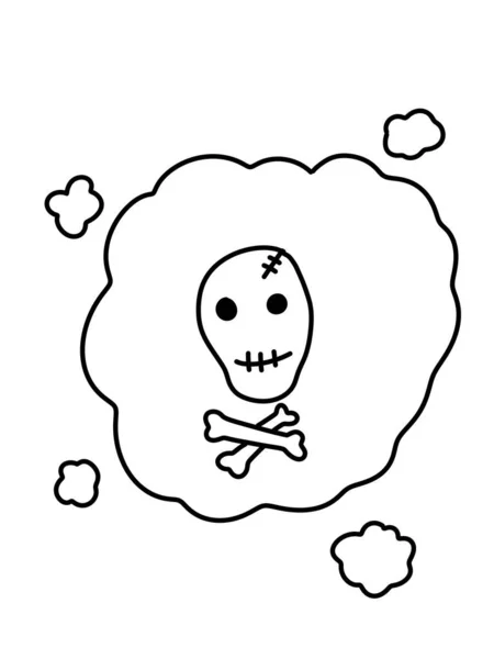 Halloween Ghost Speech Bubble Illustration Design — Zdjęcie stockowe