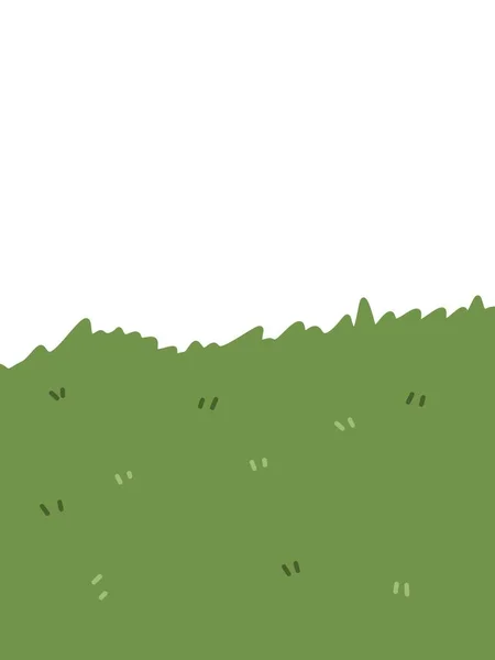 Illustration Cartoon Green Grass — 图库照片