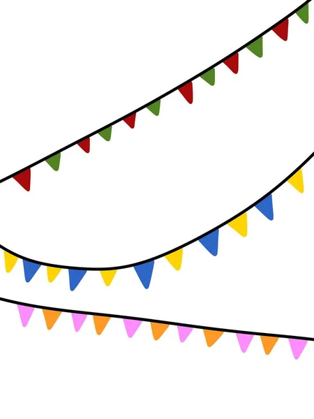 Illustration Colorful Bunting Flags — Stockfoto