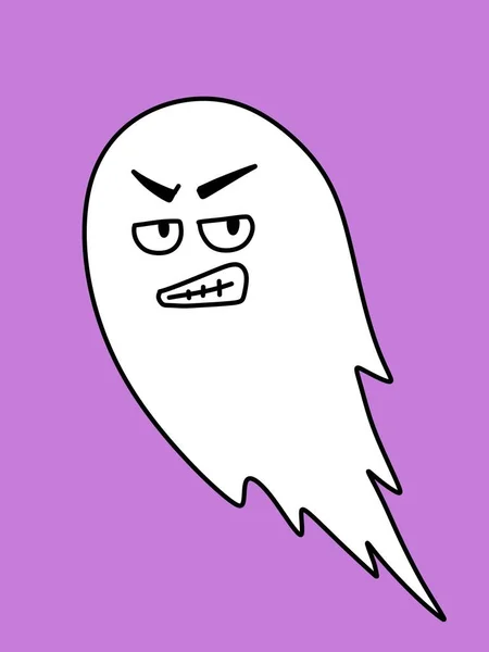 Ghost Monster Cartoon Purple Backgorund — Fotografia de Stock