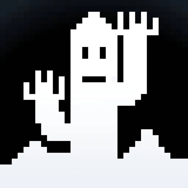 Pixel Kunst Van Monster Cartoon — Stockfoto