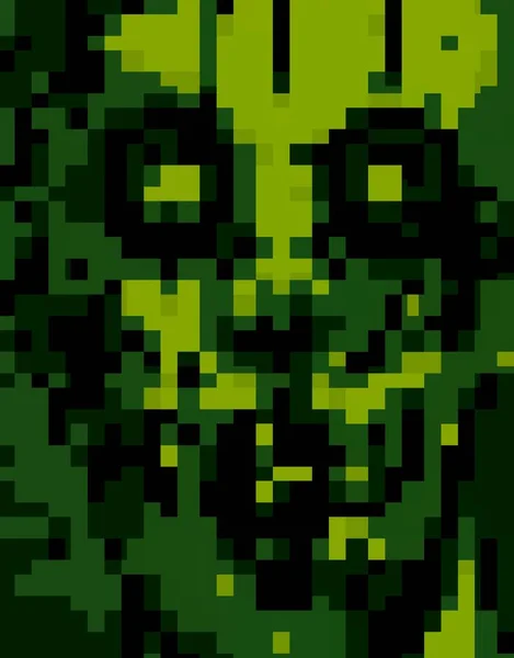 Пиксельное Искусство Зомби Монстра — стоковое фото