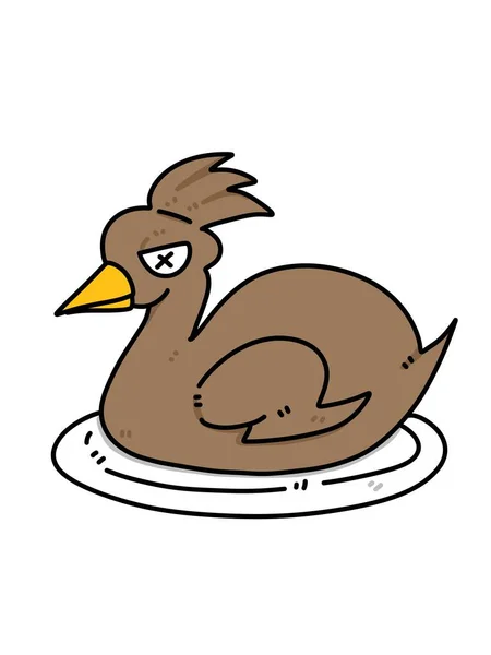 Pollo Cibo Cartone Animato Sfondo Bianco — Foto Stock