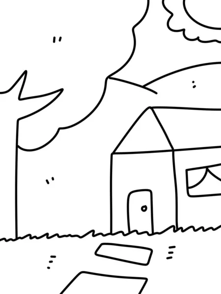 Illustration Eines Cartoon Hauses — Stockfoto