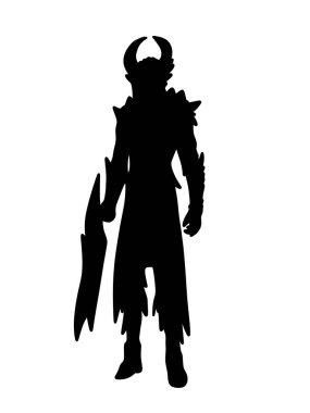 black silhouette of a evil man with