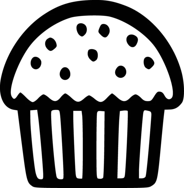 Cupcake Ícone Web Ilustração Simples — Fotografia de Stock