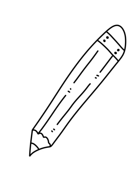 Ikona Ołówka Komicznym Stylu Ilustracja — Zdjęcie stockowe