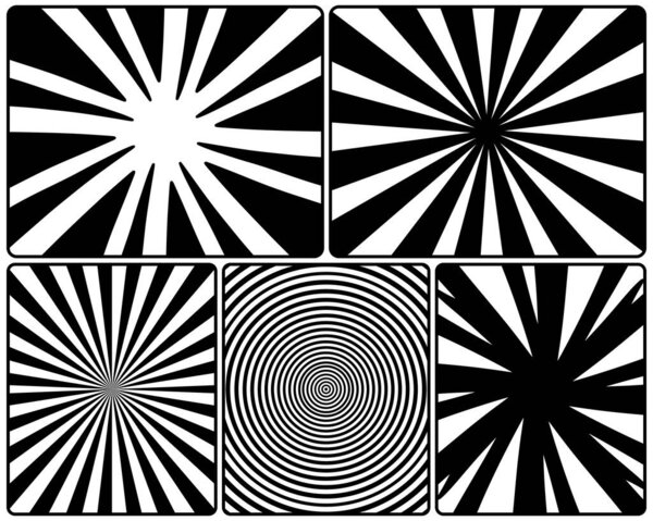 set of radial geometric shapes. illustration