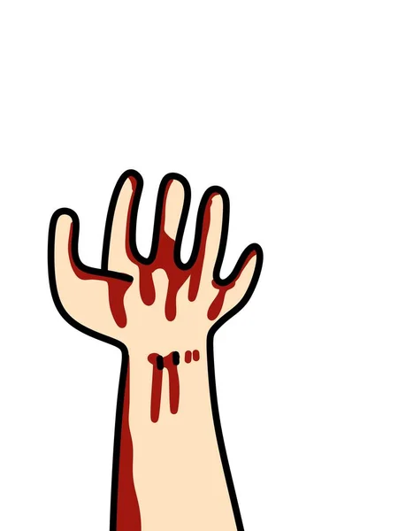 Art Color Hand Zombie Cartoon — 图库照片