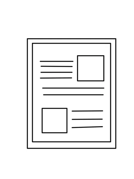 Document Icon Outline Illustration Paper Icons Web — Fotografia de Stock