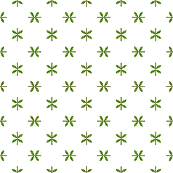 Seamless Pattern Green Leaves Illustration — Stok fotoğraf