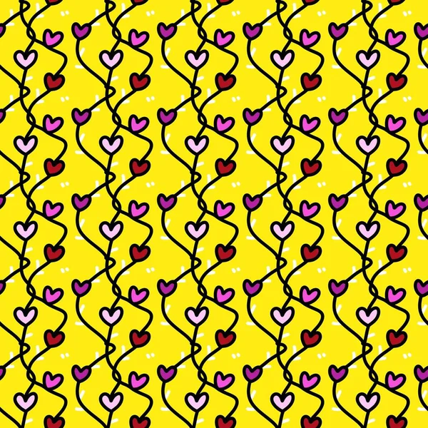Nahtloses Muster Mit Herzen Illustration — Stockfoto