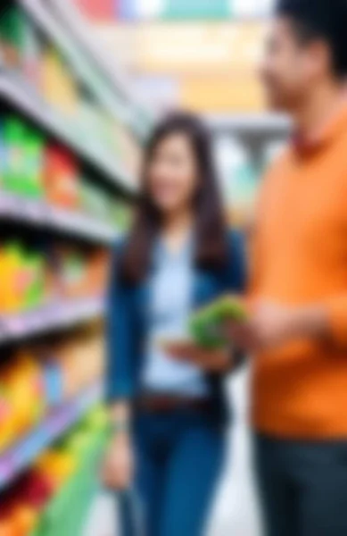 Blurred Image People Supermarket — Stockfoto