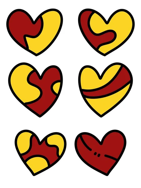 Σύνολο Καρδιών Καρδιά Αγάπη Valentine Ημέρα Του Αγίου Βαλεντίνου Εικονογράφηση — Φωτογραφία Αρχείου