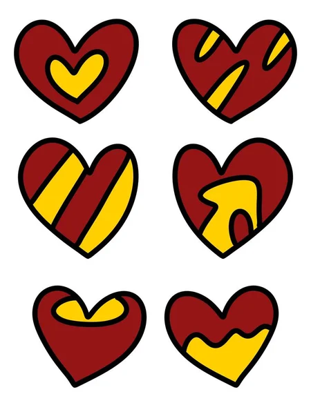 Σύνολο Καρδιών Καρδιά Αγάπη Valentine Ημέρα Του Αγίου Βαλεντίνου Εικονογράφηση — Φωτογραφία Αρχείου