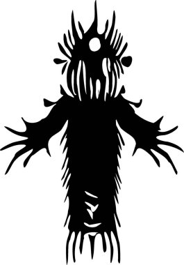 Zombi çizgi filminden siyah beyaz