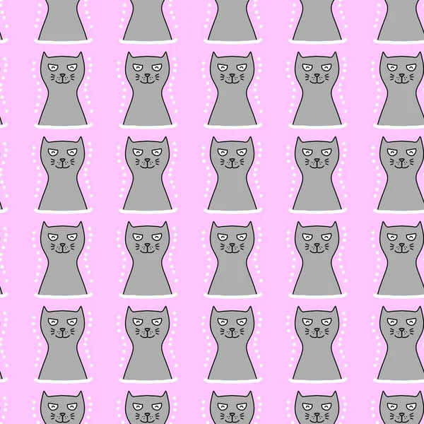 Set Cute Cats Illustration — Foto Stock
