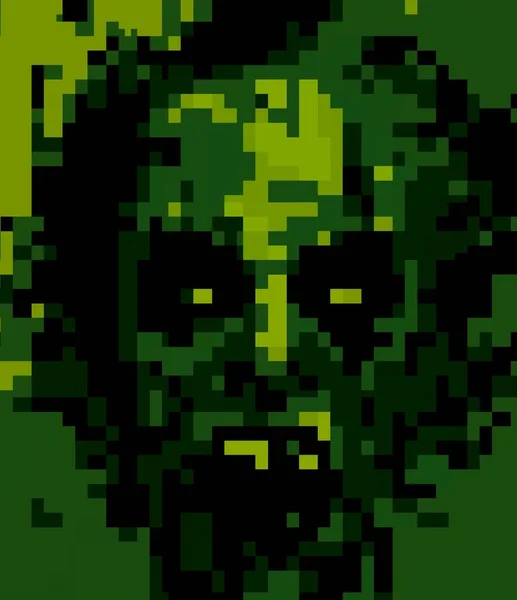 pixel art of zombie monster