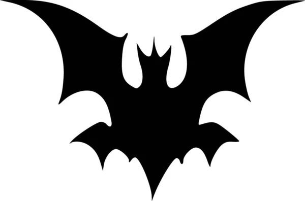 蝙蝠黑色轮廓之间的光晕 — 图库照片