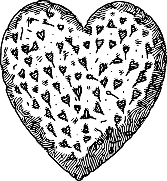 Black White Heart Shape — Zdjęcie stockowe