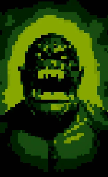Pixel Art Evil Monster — Photo