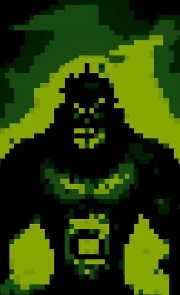 Pixel Art Evil Monster —  Fotos de Stock