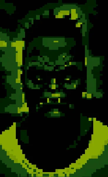 Pixel Art Evil Monster — Fotografia de Stock
