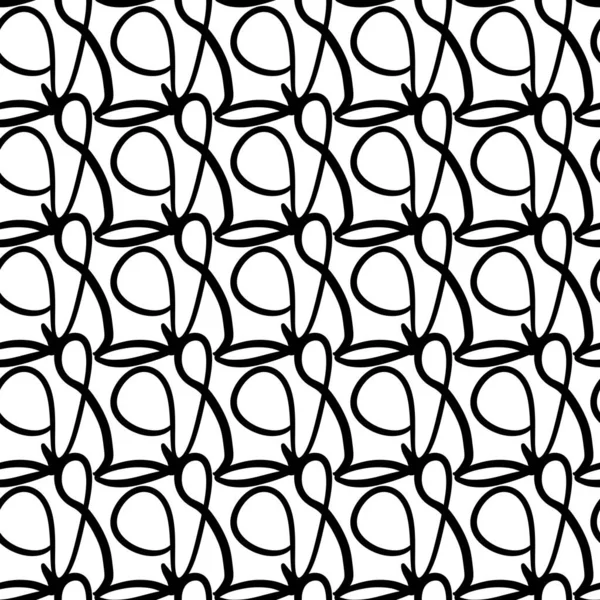 Black White Geometric Seamless Pattern Abstract Monochrome Background Art — Stock Photo, Image