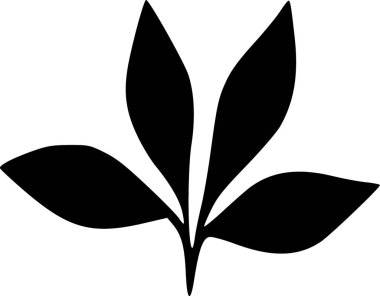beautiful botanical plant silhouette icon
