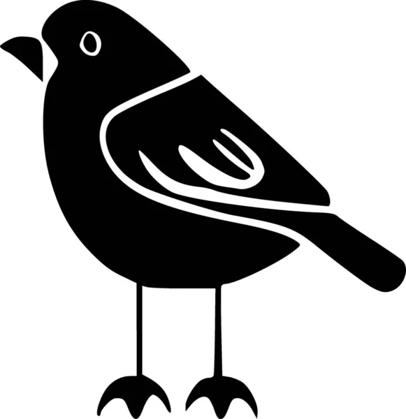 Pájaro Icono Web Ilustración Simple —  Fotos de Stock