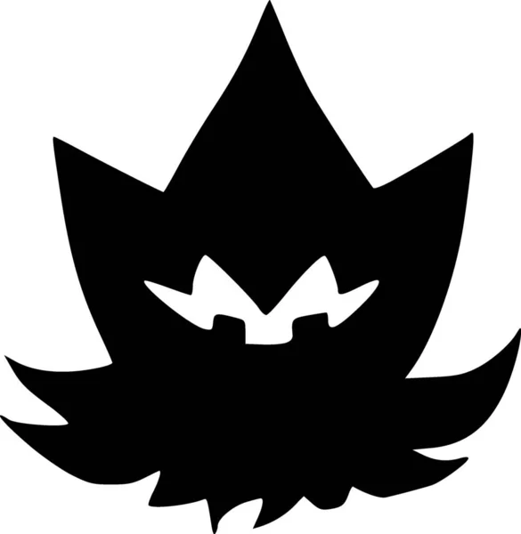 Schwarz Weißes Halloween Symbol Einfache Illustration — Stockfoto