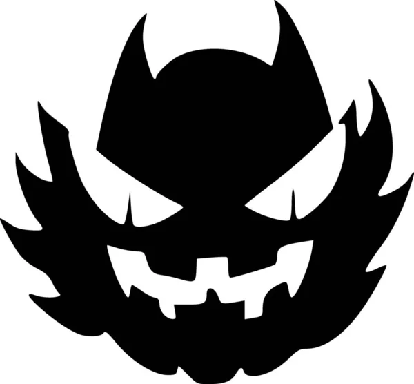 Black White Halloween Pumpkin Illustration — Stockfoto