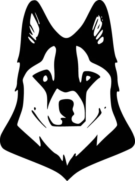 Black White Dog Head Shape — Stok fotoğraf