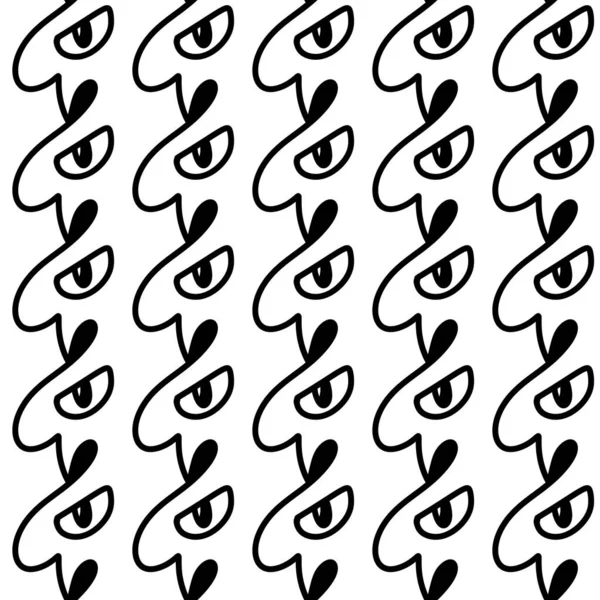 Abstract Hand Drawn Doodle Seamless Pattern — Stockfoto