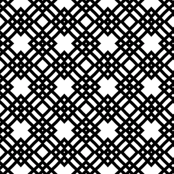 Seamless Pattern Black White Lines Abstract Monochrome Textured Background — Stockfoto