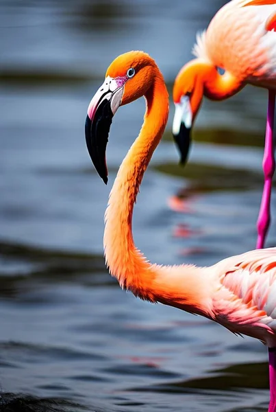Mooie Flamingo Het Water — Stockfoto