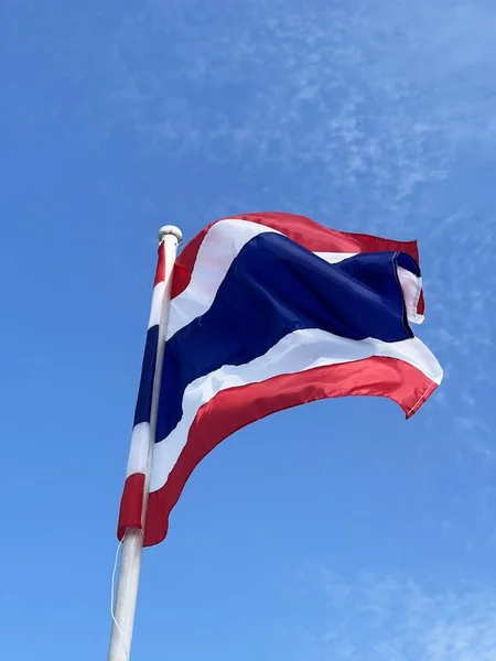 Flag Thailand Blue Sky —  Fotos de Stock