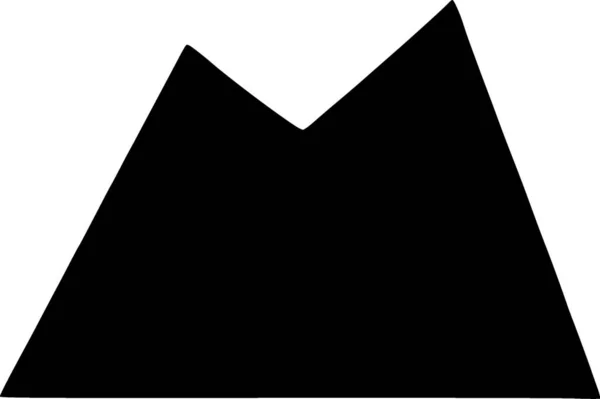 Illustration Black White Mountain Icon — Stockfoto