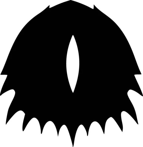 Чорно Біла Ікона Злого Монстра — стокове фото