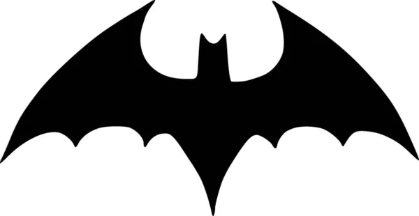 Black Silhouette Bat — Stok Foto