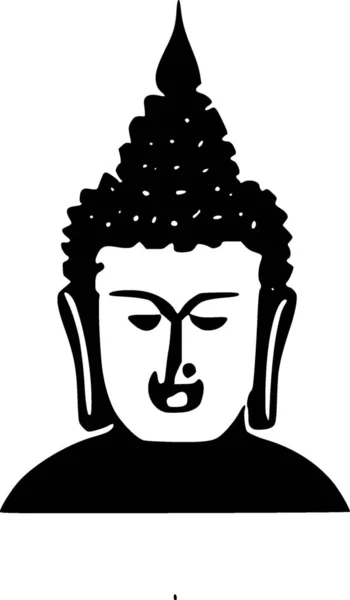 Black White Buddha Statue — Stock Photo, Image