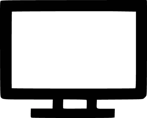 Monitor Komputerowy Prosta Ilustracja — Zdjęcie stockowe