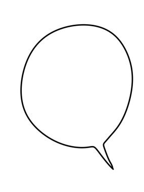 Konuşma balonu simgesinin. illüstrasyon