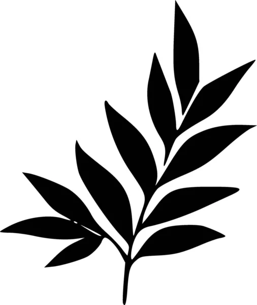 Branch Leaves White Background Illustration — Stockfoto